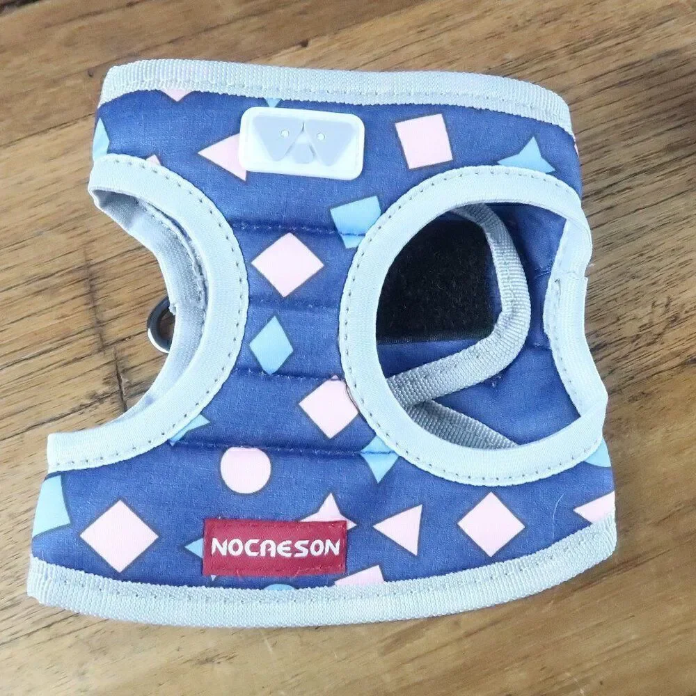 NOCAESON BLUE HARNESS WITH MATCHING 6 FT LEASH SIZE MEDIUM NEW WITH TAGS